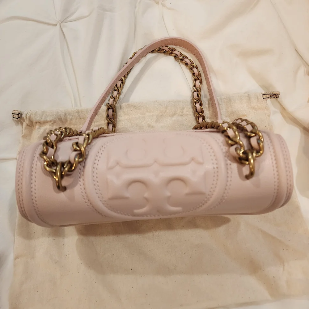 Tory Burch Pink Quilted Shoulder Bag with Gold Chain - BRAND NEW W TAG